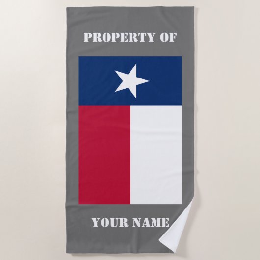 Aangepaste badhanddoek onder de vlag van Texas (Voorkant)