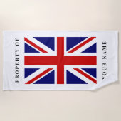 Aangepaste badhanddoek onder vlag van British Unio (Voorkant)