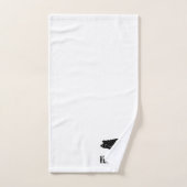 Aangepaste badhanddoek set met varkenssilhouet bad handdoek (Handdoek)