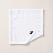 Aangepaste badhanddoek set met varkenssilhouet bad handdoek (Wasdoekje)