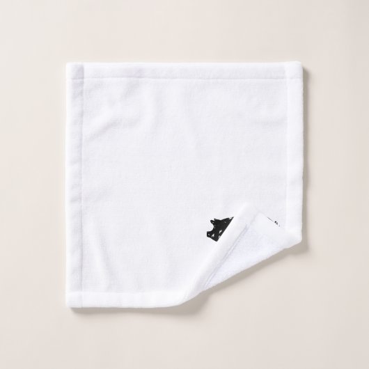 Aangepaste badhanddoek set met varkenssilhouet bad handdoek (Wasdoekje)