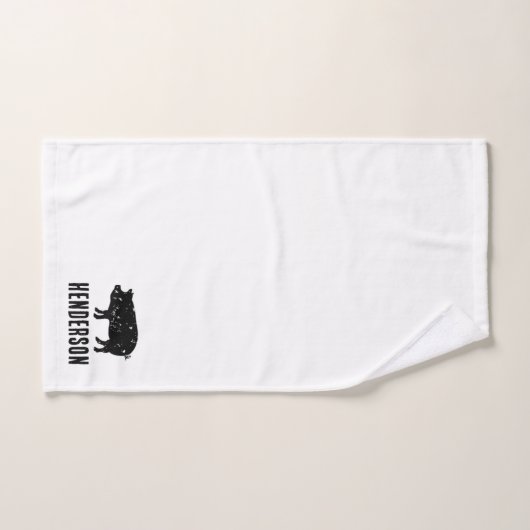 Aangepaste badhanddoek set met varkenssilhouet bad handdoek (Handdoek)
