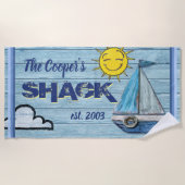 Aangepaste badhanddoek Shack (Voorkant)