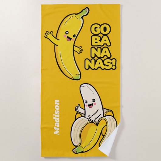 Aangepaste badhanddoek voor bananas (Voorkant)