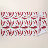 Aangepaste badhanddoek voor Chili Peppers (Voorkant)