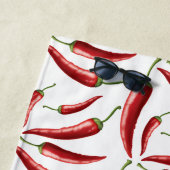 Aangepaste badhanddoek voor Chili Peppers (In situ)