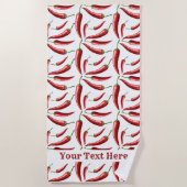 Aangepaste badhanddoek voor Chili Peppers (Voorkant)
