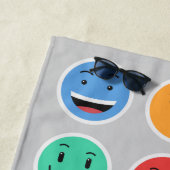Aangepaste badhanddoek voor Cute Smileys (In situ)