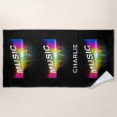 Aangepaste badhanddoek voor muziekillustratie (Voorkant)