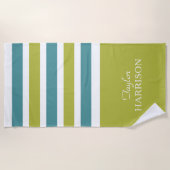 Aangepaste badhanddoek voor Stripes Pattern (Voorkant)