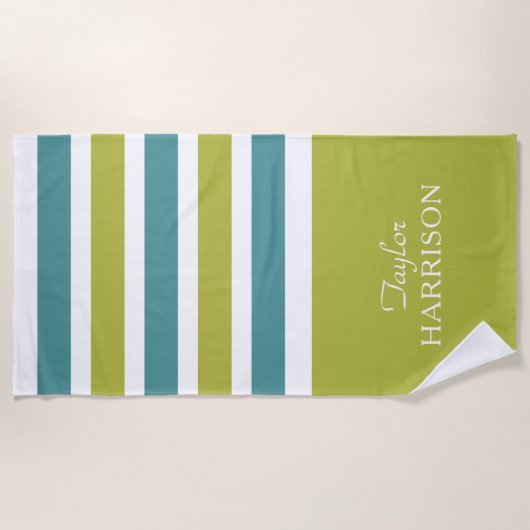 Aangepaste badhanddoek voor Stripes Pattern (Voorkant)