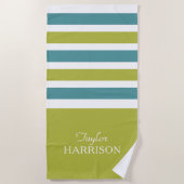 Aangepaste badhanddoek voor Stripes Pattern (Voorkant)