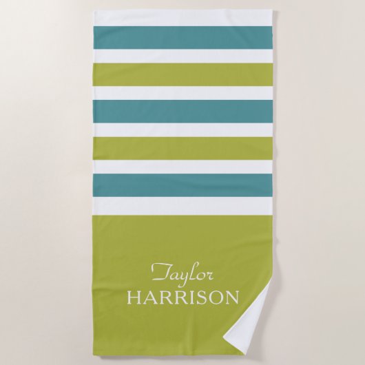 Aangepaste badhanddoek voor Stripes Pattern (Voorkant)