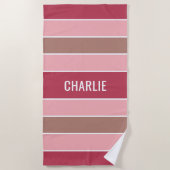 Aangepaste badhanddoek voor Stripes Pattern (Voorkant)