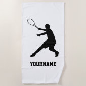 Aangepaste badhanddoek voor tennisspeler & coach (Voorkant)