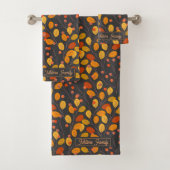 Aangepaste badhanddoeken set met familienaam bad handdoek (Insitu)