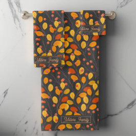 Aangepaste badhanddoeken set met familienaam bad handdoek