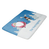 Aangepaste badmatten voor de kerstman en rendier (Gekanteld)