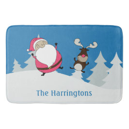 Aangepaste badmatten voor de kerstman en rendier