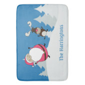 Aangepaste badmatten voor de kerstman en rendier (Voorkant Verticaal)