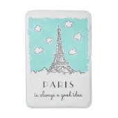 Aangepaste badmatten voor Eiffel Tower Illustratie (Voorkant Verticaal)