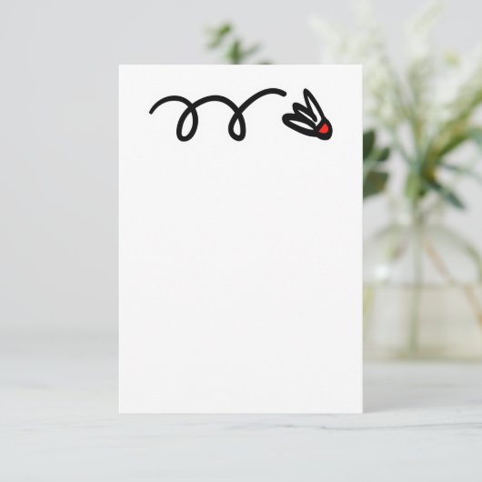 Aangepaste badminton-kaart met shuttle-logo kaart (Staand voorkant)