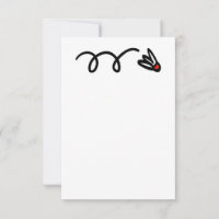 Aangepaste badminton-kaart met shuttle-logo