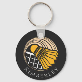 Aangepaste Badminton Modern Player Coach Birdie Sleutelhanger