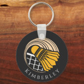 Aangepaste Badminton Modern Player Coach Birdie Sleutelhanger (Voorkant)