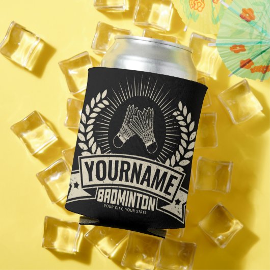 Aangepaste Badminton Player Name Racquet Sports Blikjeskoeler (Insitu Zomer)