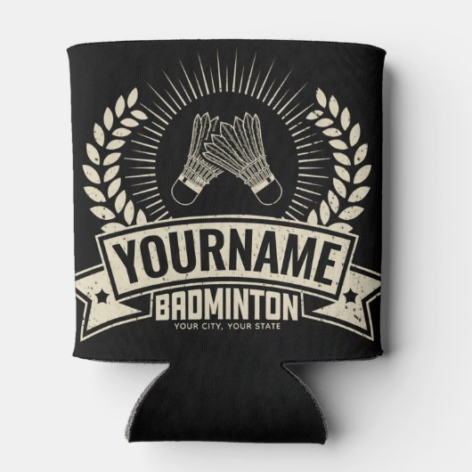 Aangepaste Badminton Player Name Racquet Sports Blikjeskoeler (Achterkant)