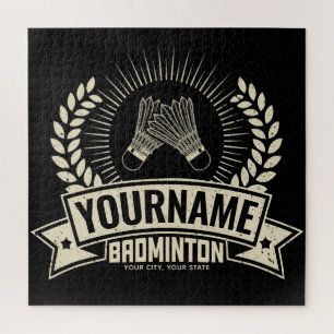 Aangepaste Badminton Player Name Racquet Sports Legpuzzel