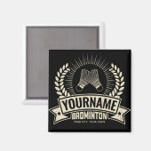 Aangepaste Badminton Player Name Racquet Sports Magneet (Voorkant / Achterkant)