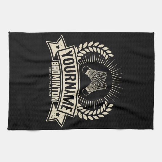 Aangepaste Badminton Player Name Racquet Sports Theedoek (Horizontaal)