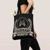 Aangepaste Badminton Player Name Racquet Sports Tote Bag (Dichtbij)