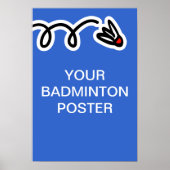 Aangepaste badminton poster afdrukken (Voorkant)