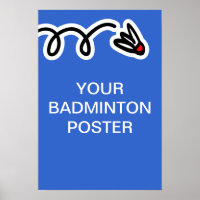 Aangepaste badminton poster afdrukken