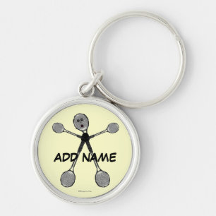 Aangepaste badmintonster sleutelhanger