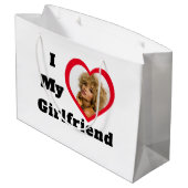 Aangepaste Bae-foto Ik hou van mijn Vriendin Groot Cadeauzakje (Achterkant Gekanteld)