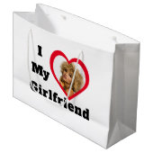 Aangepaste Bae-foto Ik hou van mijn Vriendin Groot Cadeauzakje (Voorkant Gekanteld)