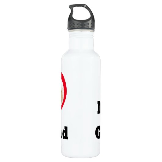 Aangepaste Bae-foto Ik hou van mijn Vriendin Waterfles (Achterkant)