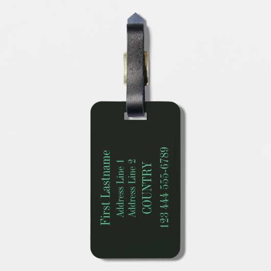 Aangepaste bagagelabel met New Orleans-muziek (Achterkant verticaal)