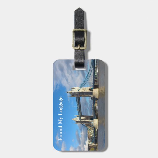 Aangepaste Bagagelabel-Tower Bridge Londen. Bagagelabel (Voorkant verticaal)