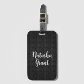 Aangepaste bagagelabel trendy eenvoudig chic typog (Voorkant (verticaal))
