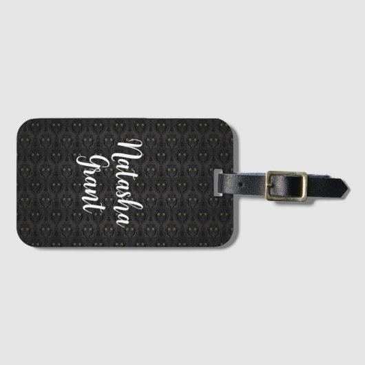 Aangepaste bagagelabel trendy eenvoudig chic typog (Voorkant (horizontaal))