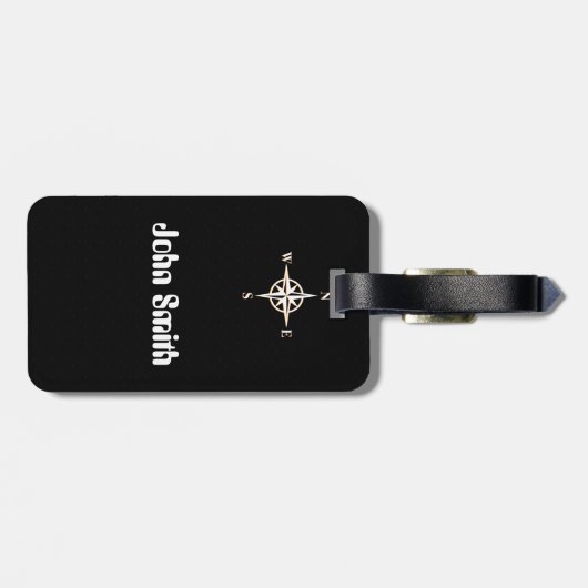 Aangepaste Bagagelabel trendy eenvoudige chique ty (Achterkant horizontaal)