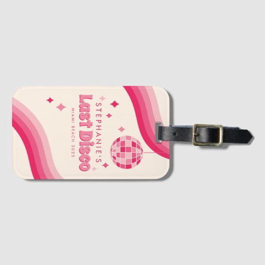 Aangepaste bagagelabel voor laatste disco vrijgeze (Voorkant (horizontaal))