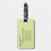 Aangepaste bagagelabel voor Moeder & Baby Luiaard (Achterkant verticaal)