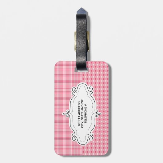 Aangepaste Bagagelabels (Achterkant verticaal)