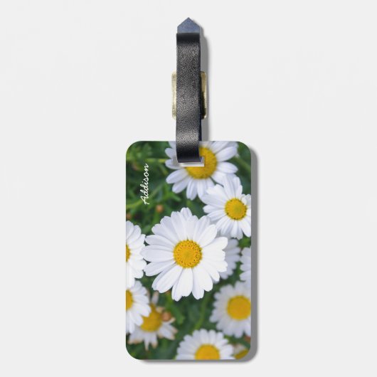 Aangepaste Bagagelabels met Daisy (Achterkant verticaal)